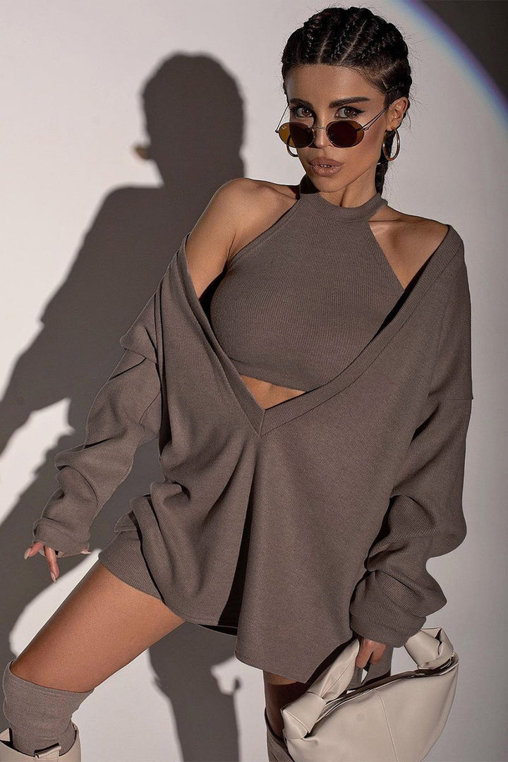 Dame Stilfuldt Cut-Out Crop Sæt Stilla
