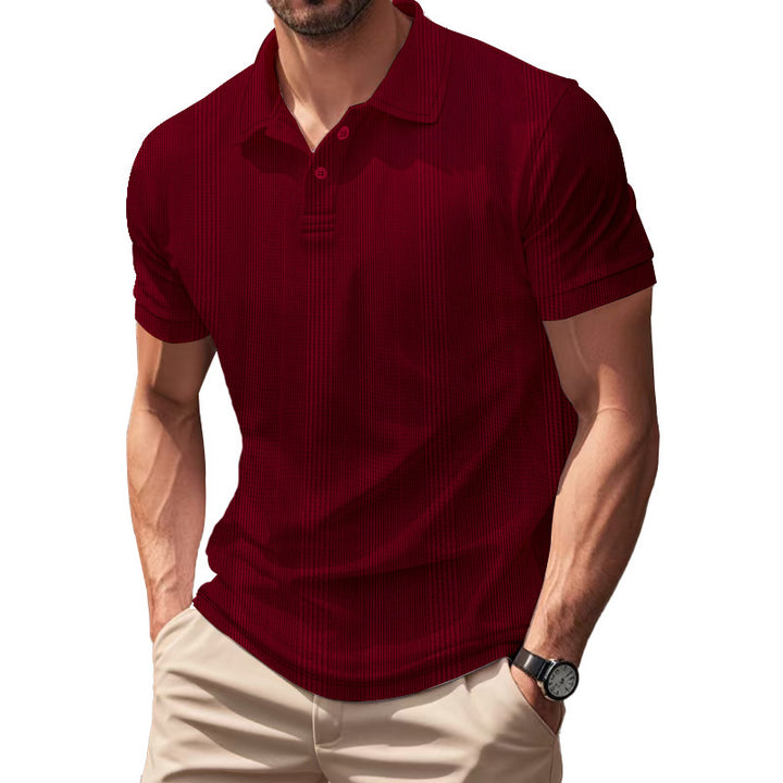 Herrer polo shirt med struktureret design og moderne pasform Stilla