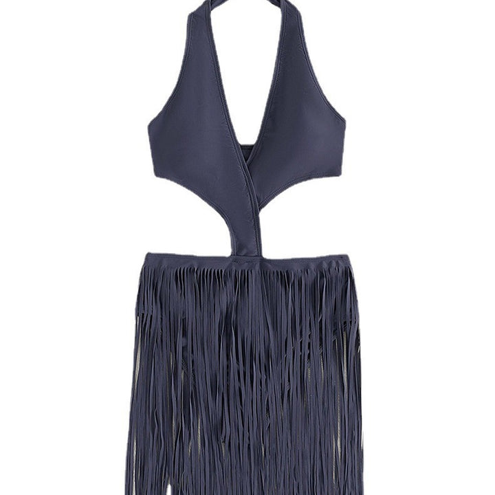 Dame one-piece badedragt med frynset kant Skovae
