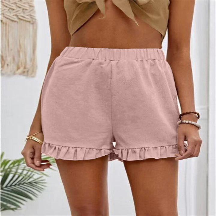 Dame Rüschensaum Fritidsshorts Stilla
