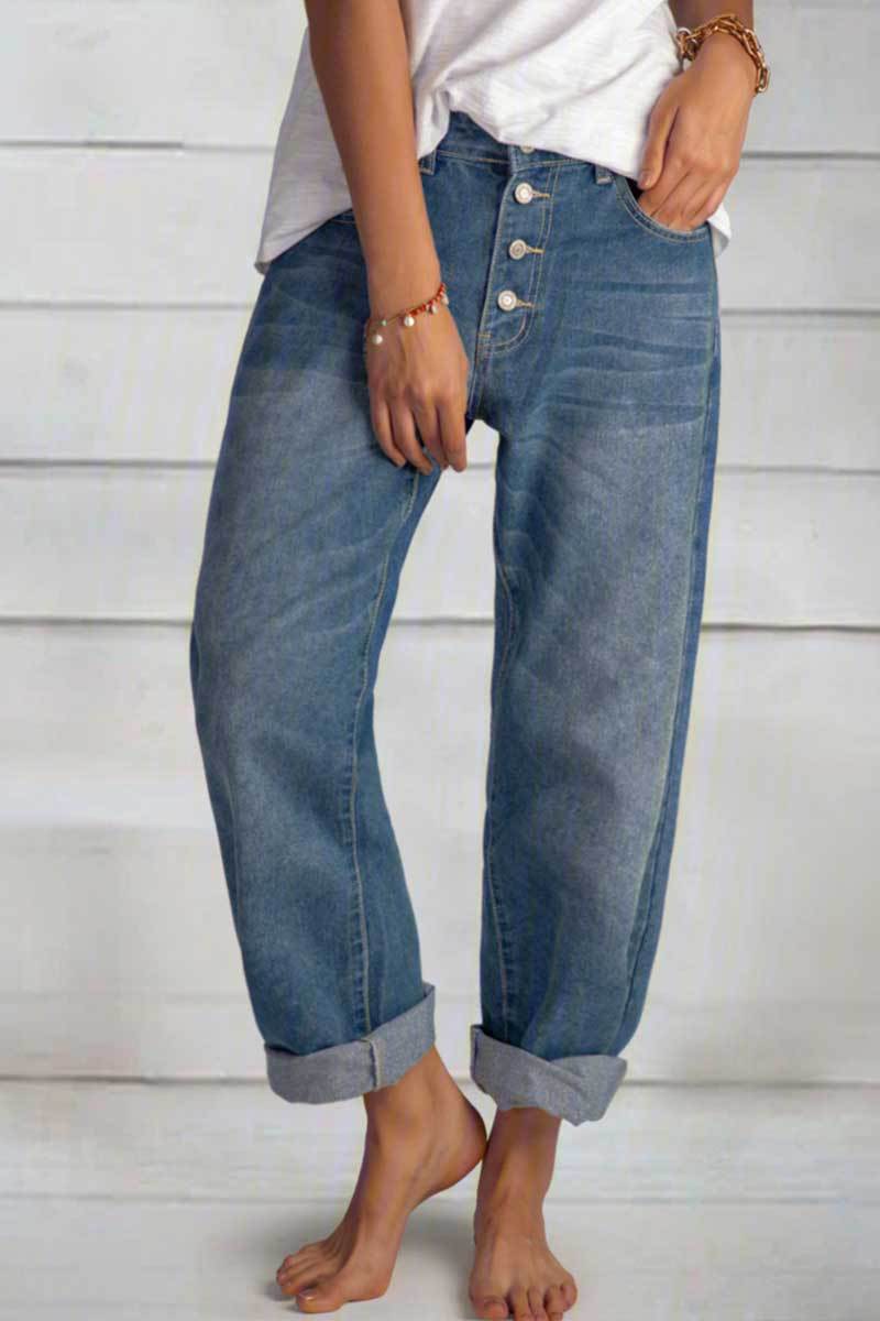 Dame High-Waist Relaxed Fit Denim Jeans Stilla