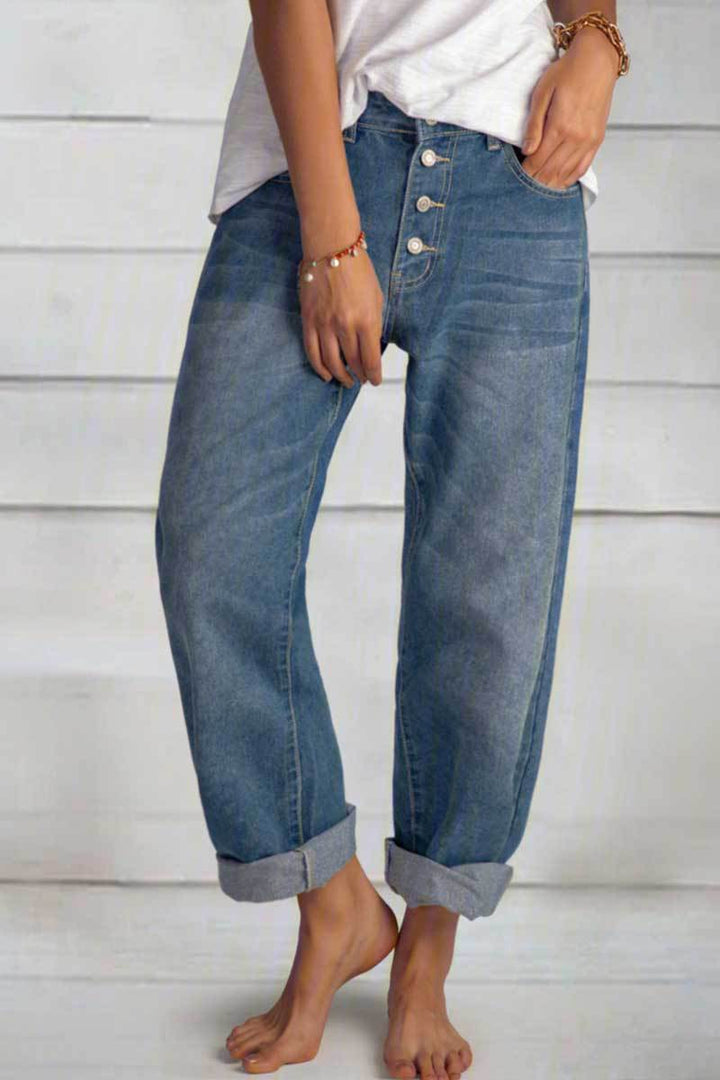 Dame High-Waist Relaxed Fit Denim Jeans Stilla