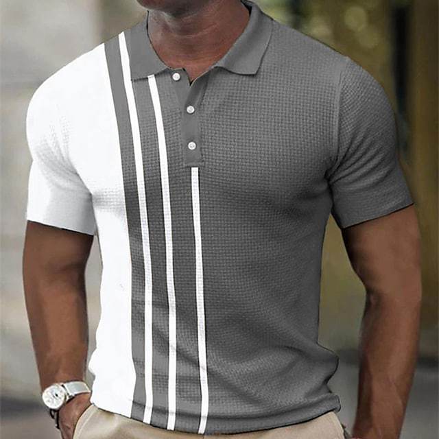 Herre Kortærmet Struktureret Performance Polo T-shirt Stilla