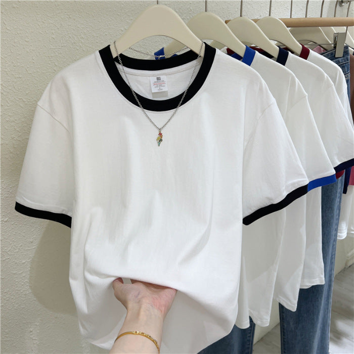 Femme Classic Kontrastbånd T-Shirt Stilla