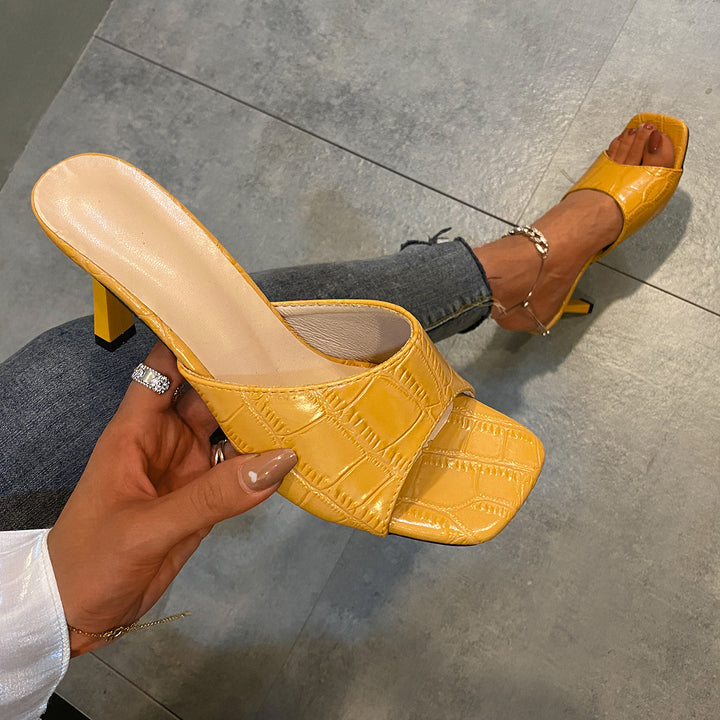 Dame Wedge-Pantoletten med åben tåparti og elegant design Stilla