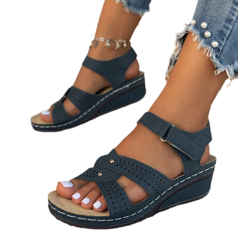 Dame Komfortabel Wedge-sandaler med justerbar rem og anatomisk fodseng Stilla