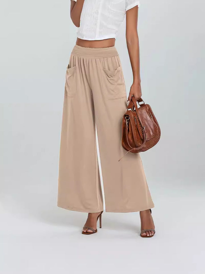 Dame Behagelig Culotte med Elastisk Talje og Lommer Stilla