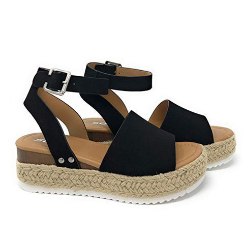 Dame espadrille-sandaler med justerbar rem og polstret sål Stilla