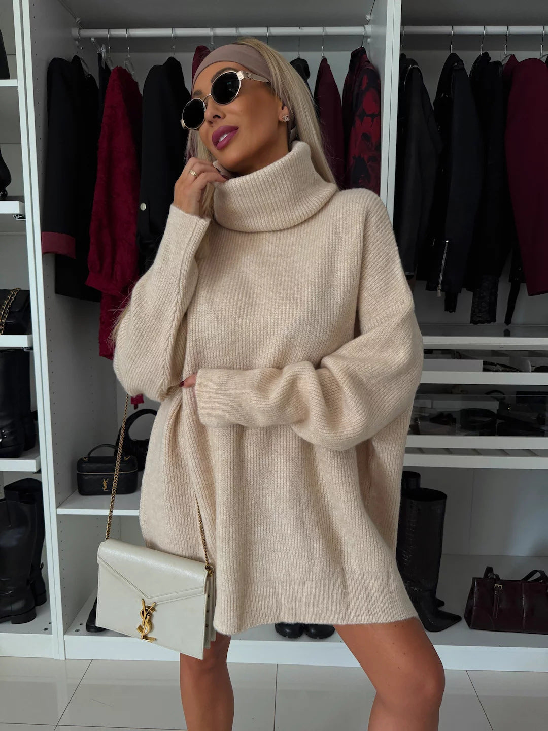 Dame hyggelig oversized pullover Stilla