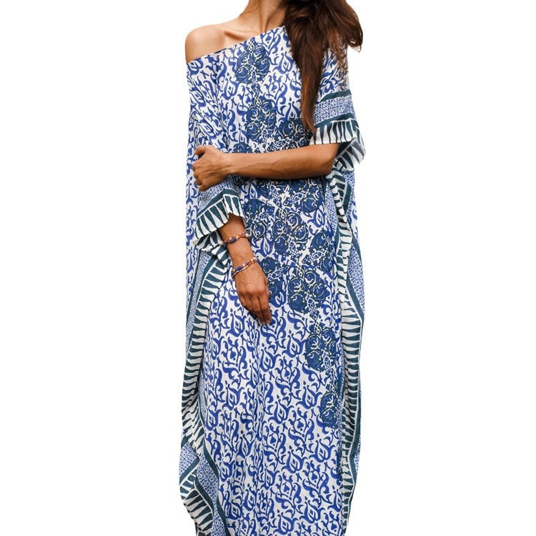 Dame Kaftan med kreative mønstre og elegant overdel Stilla