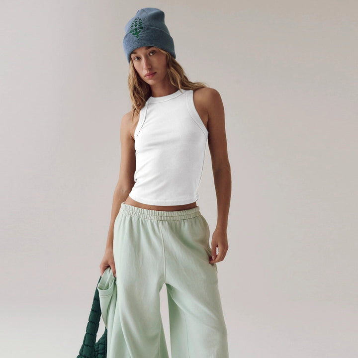 Damer sporty crop-top i høj kvalitet, åndbart bomuld med racerback-design Stilla