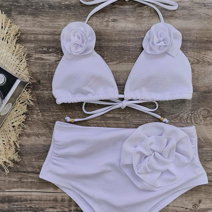 Dame Bikini-sæt med blomsterdesign og høj talje trusse Stilla