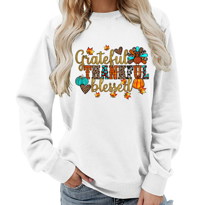 Kvinders sweatshirt med efterårstak motiv Stilla