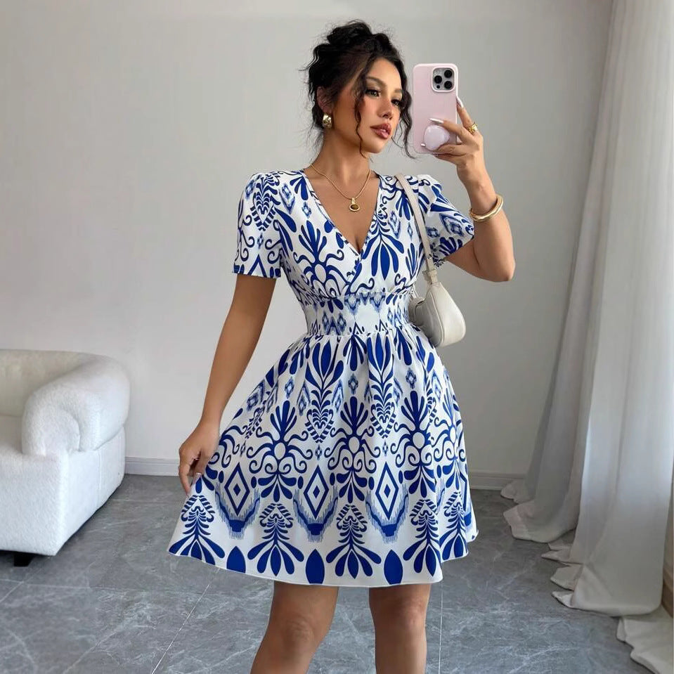 Kvinder Vintage-inspireret floral Fit and Flare Kjole Stilla
