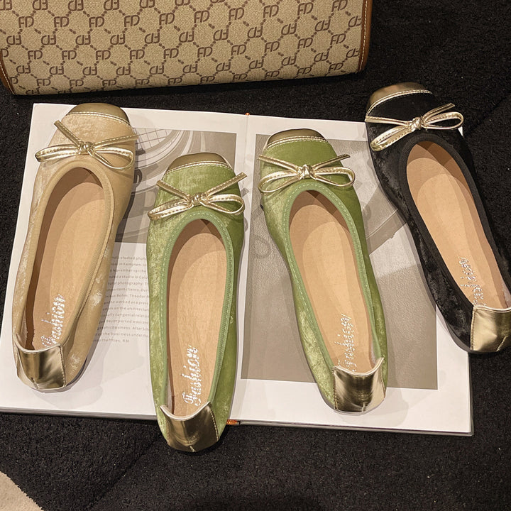 Damer Elegante Bows-detalje Ballerinas Stilla