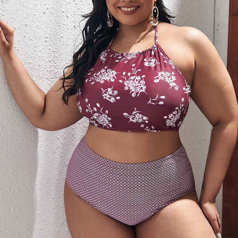 Dame Højskåret Bikini med moderigtigt Cropped-Top Skovae