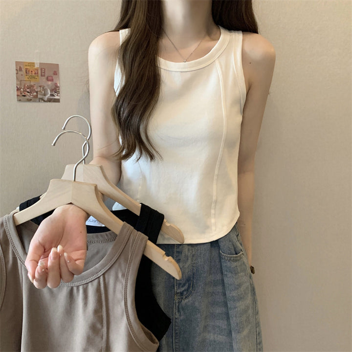 Femme Stilfuld Ærmeløs Crop Top Stilla