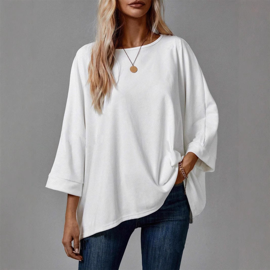 Dame Oversized Sweatshirt med asymmetrisk snit og intuitiv bærekomfort Stilla