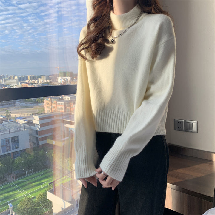 Kvinders hyggelige rullekrave sweater med løs pasform lavet af høj kvalitets strik Stilla