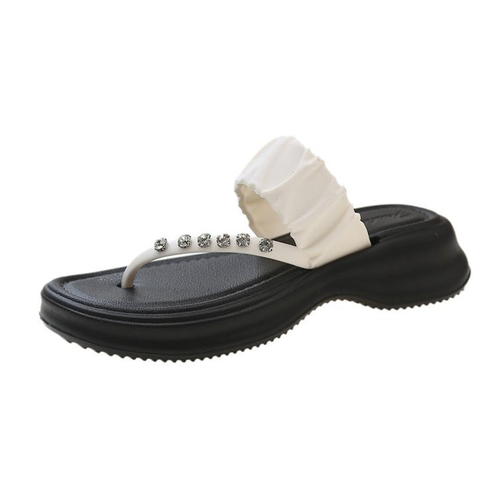 Dame Komfortable Tåseparator-Sandaler med glitrende accentuer og skridsikker sål Stilla