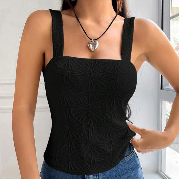 Kvinder Broderet Sommer Crop Top Stilla