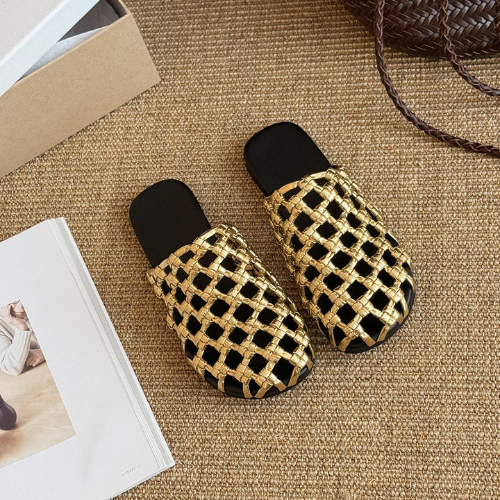 Femme Woven Slide Mules Stilla