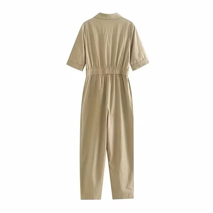 Dame Jumpsuit med taljeelastikbånd og praktiske knapdetaljer Stilla