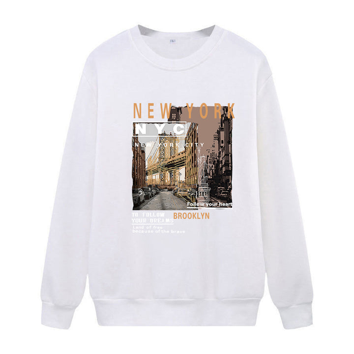 Damer komfortabel sweatshirt med NYC motiv Skovae