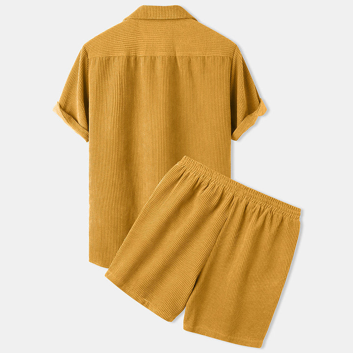 Dame afslappende pyjamajakke med struktureret overflade og elastisk talje Stilla