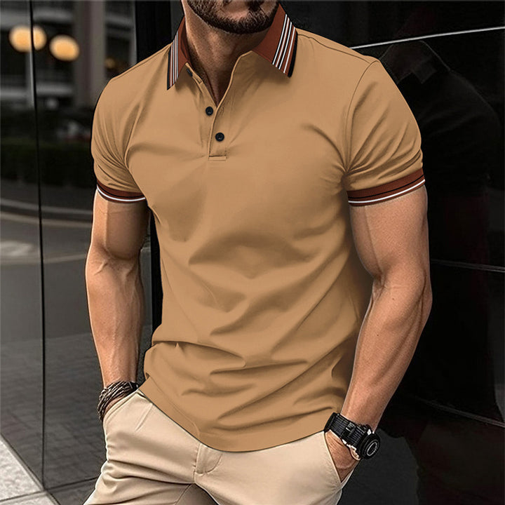 Herrer Polo shirt med moderne krave design Stilla