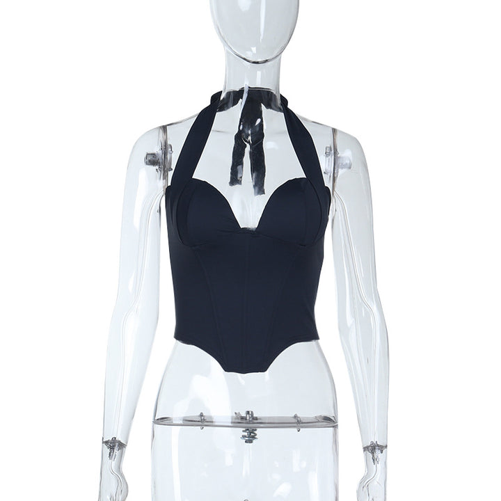 Dame Onepiece med justerbar halterneck og figurformende snit Skovae