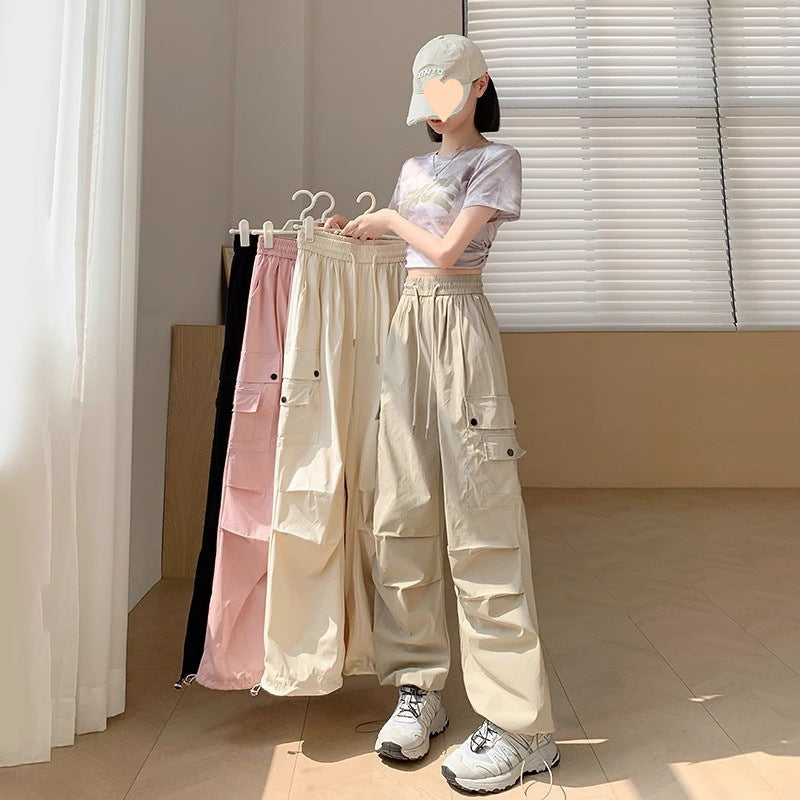 Femme Casual Cargo-bukser med elastisk linning og sidelommer Stilla
