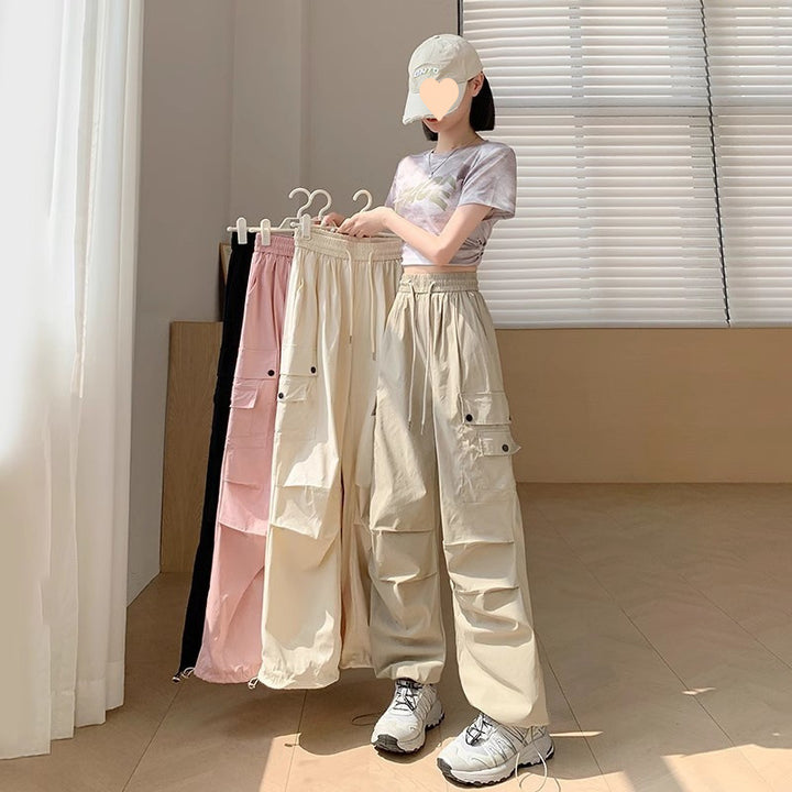 Femme Casual Cargo-bukser med elastisk linning og sidelommer Stilla