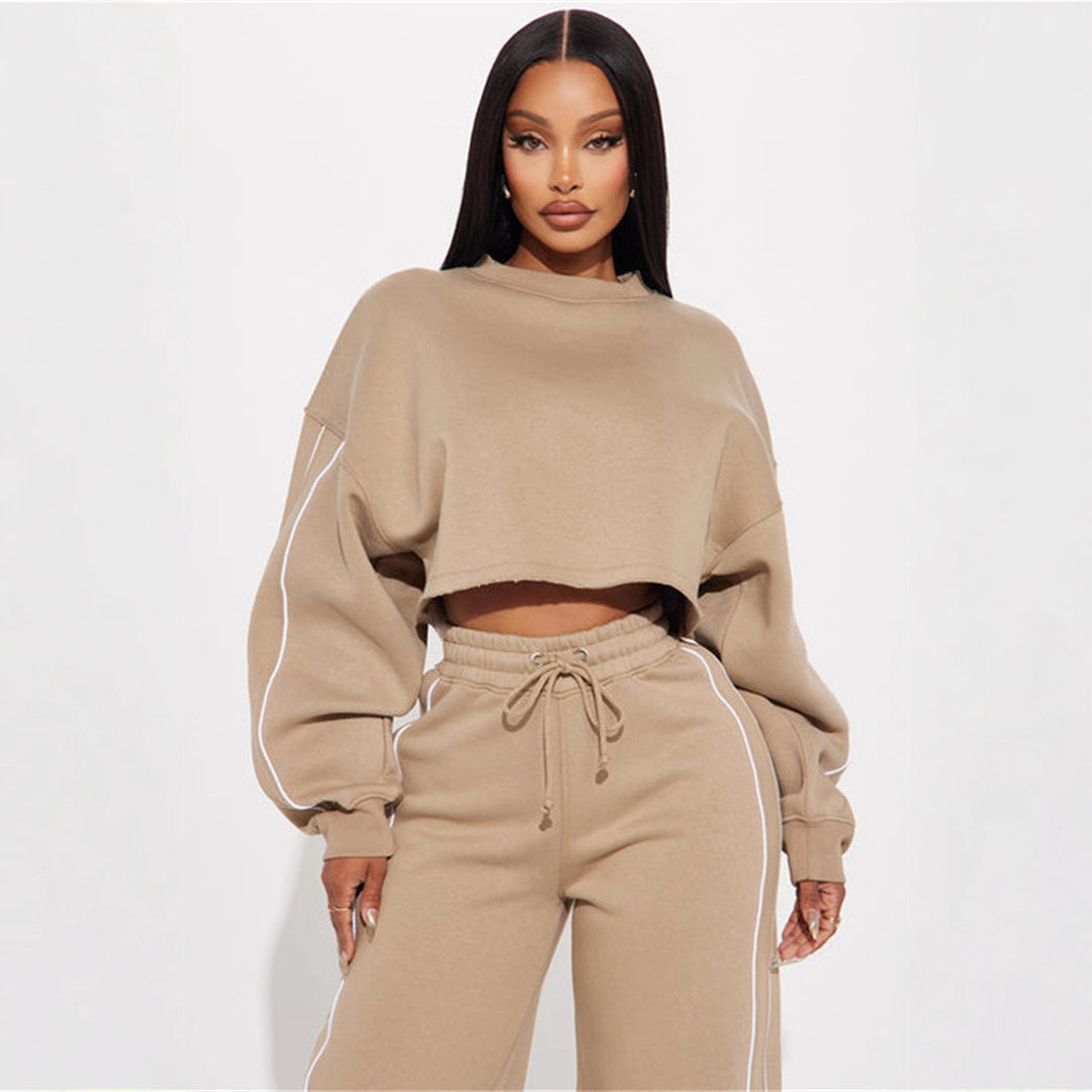 Dame afslappet Crop-Top Hoodie Stilla