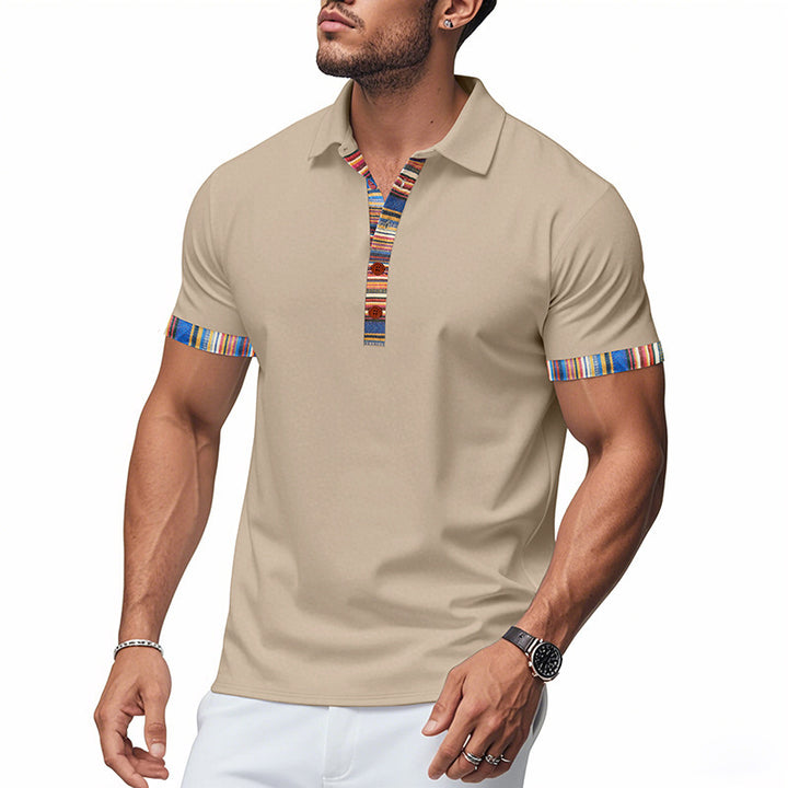 Herrer Sporty Polo-Shirt med farverige accenter Stilla
