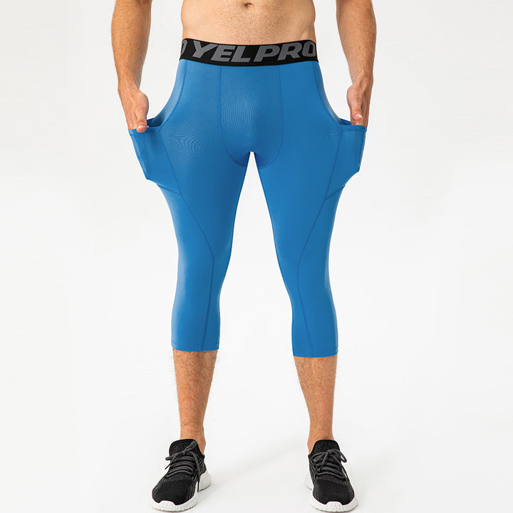 Herrer Sportslige Kompressions-Leggings med praktiske lommer og åndbar teknologi Stilla