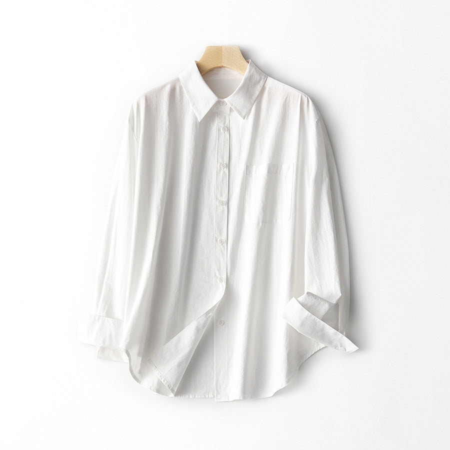 Femme Klassisk Oversized Button-Up Skjorte Stilla