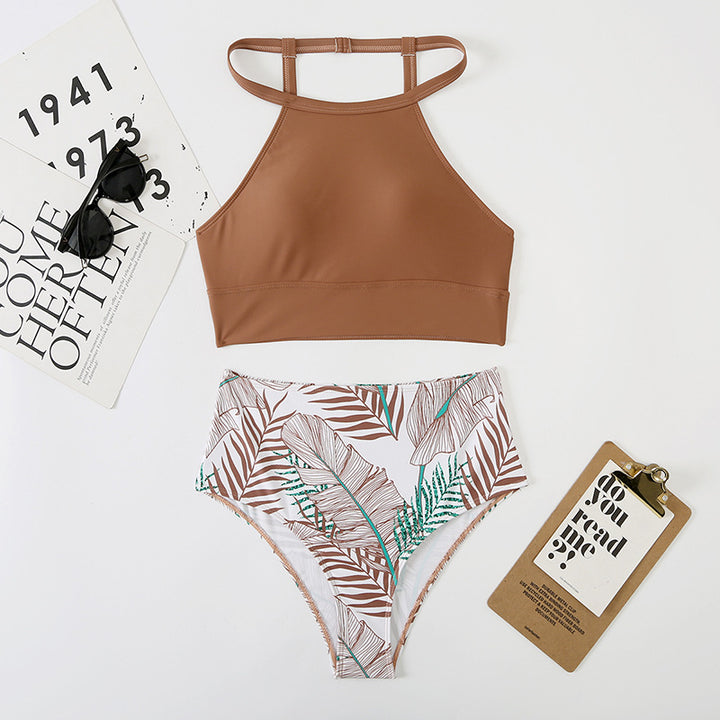 Damer Højtaljede Bikini-Sæt med stropløs Crop-Top Stilla