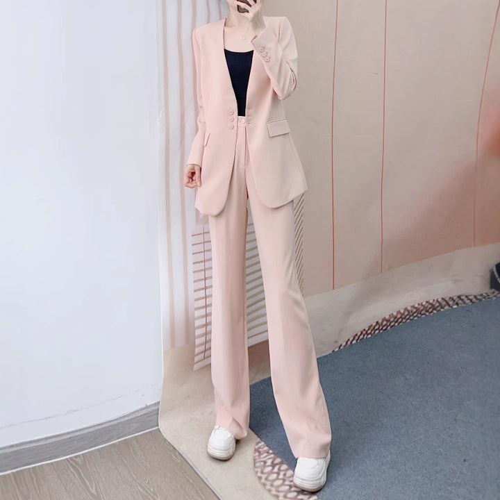 Dame elegant blazer med moderne knapdetaljer og struktureret tekstur Stilla