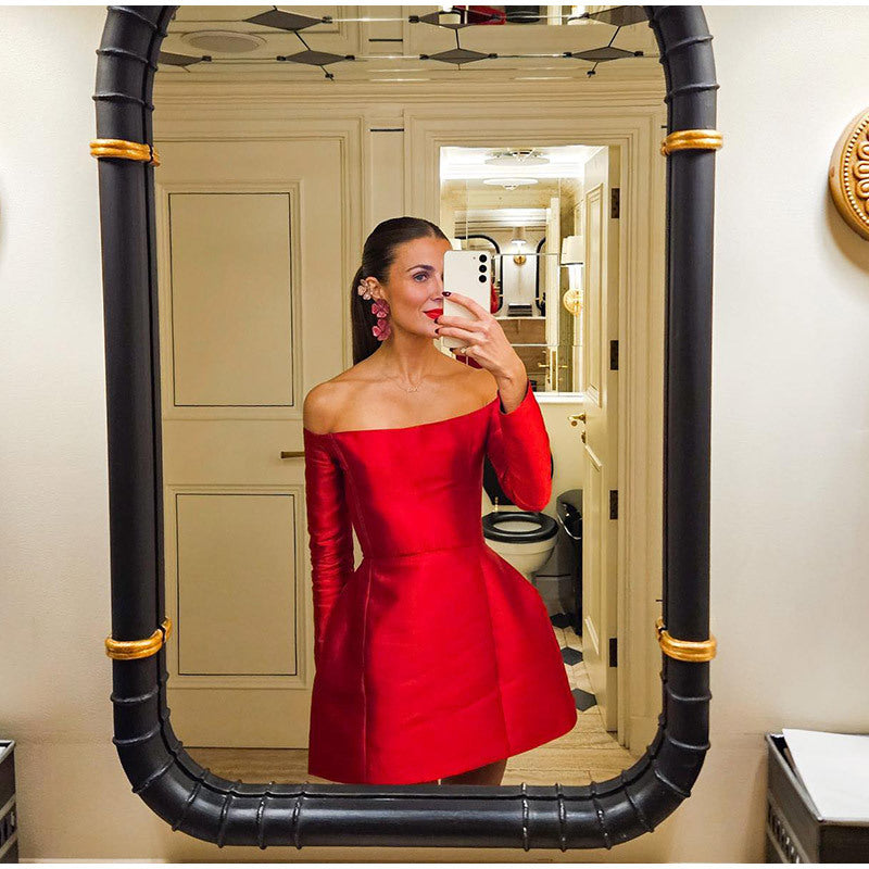 Dame off-shoulder cocktailkjole med voluminøs nederdel Stilla
