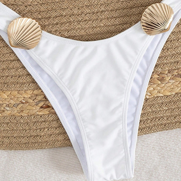 Dame bikini sæt med raffinerede muslingedetaljer Skovae