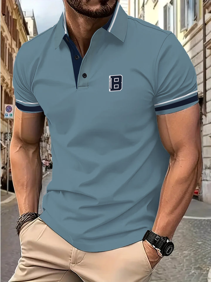 Herrer polo skjorte med kontrasterende detaljer Stilla