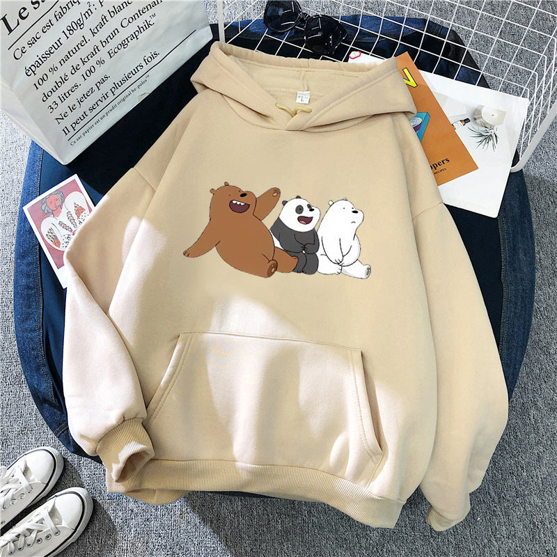 Dame hoodie med humoristisk dyremotiv Skovae