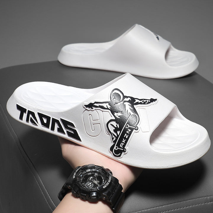 Dame Sporty Badetøfler i Skate-Design Stilla