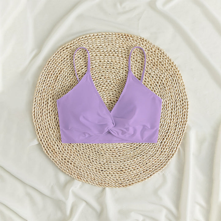 Dame Triangel-Bikinioberdel med elegant knude og justerbare stropper Stilla