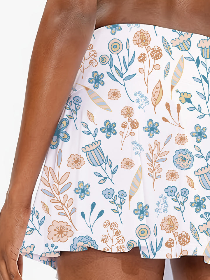 Dame Floral Print Active Skort Stilla