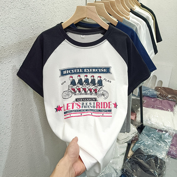 Femme Relaxed Fit Graphic Baseball Tee Stilla