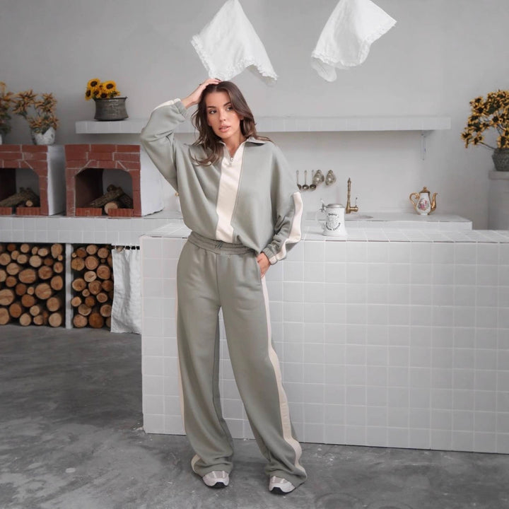 Kvindernes stilfulde sports loungewear sæt med elegant lynlås Skovae