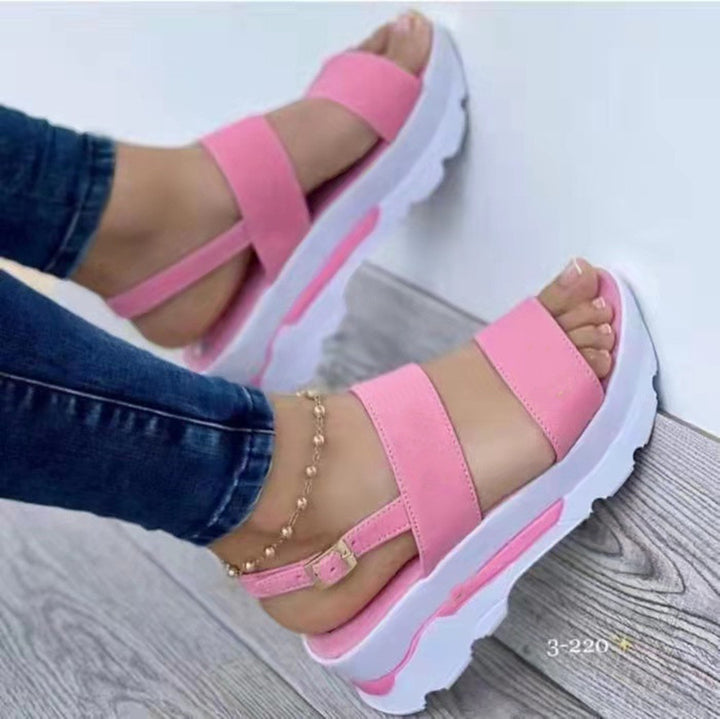 Dame Sporty Plateau sandaler med justerbare remme Stilla