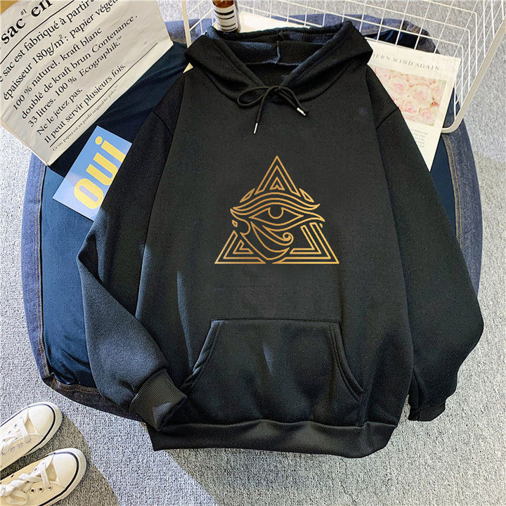Kvindernes hoodie med kunstnerisk grafisk design Skovae